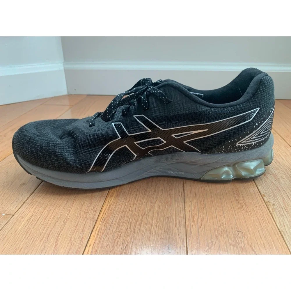 ASICS Gel Running Shoes Mens Size 11‎ Gray Black Athletic FlyteFoam 1201A631